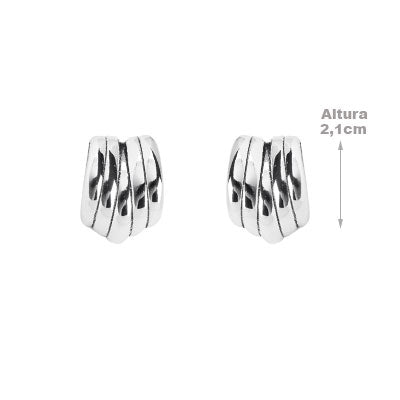 Argola de Prata Trabalhada - 66568