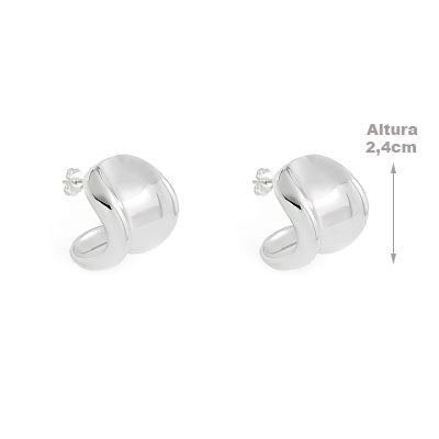 Argola de Prata Lisa - 66570