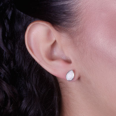 Brinco de Prata com Pedra da Lua - 66580