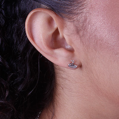 Brinco de Prata Cisne - 66609