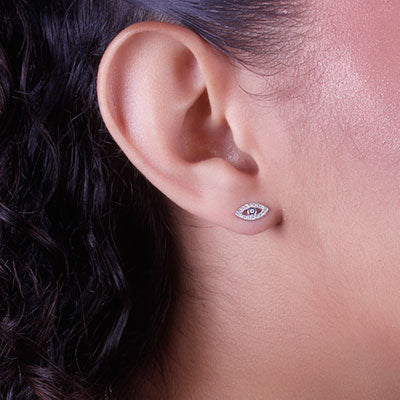 Brinco de Prata Olho Grego - 66611 - soprata