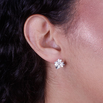 Brinco de Prata Flor - 66615