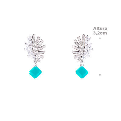 Brinco de Prata com Pedras - 66616