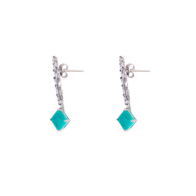 Brinco de Prata com Pedras - 66616
