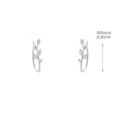 Brinco de Prata Contorno de Orelha (Ear Cuff) - 66622