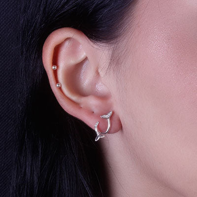 Brinco de Prata Rabo de Baleia - 66628