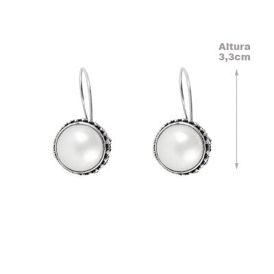 Brinco de Prata com Pérola - 66634