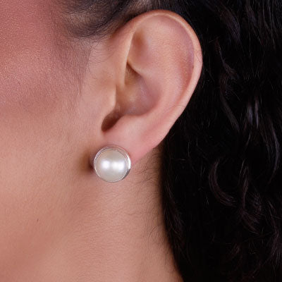 Brinco de Prata com Pérola - 66635