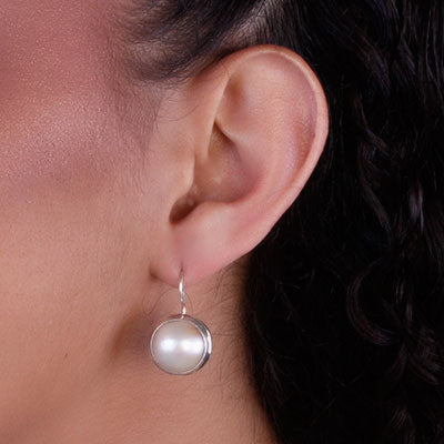 Brinco de Prata com Pérola - 66636