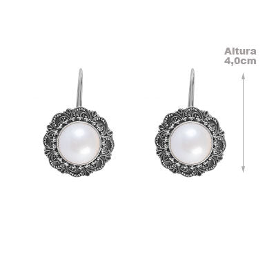 Brinco de Prata com Pérola - 66640