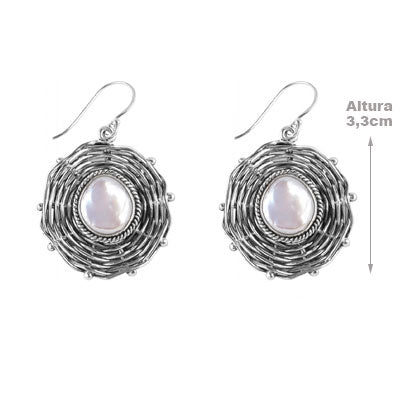 Brinco de Prata com Pérola - 66641