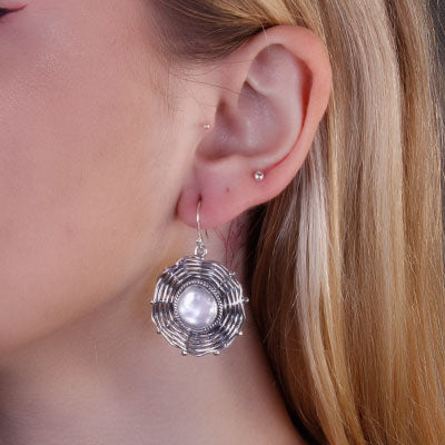 Brinco de Prata com Pérola - 66641