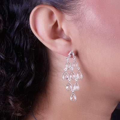 Brinco de Prata com Cristal - 66644