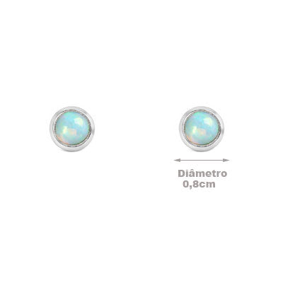 Brinco de Prata com Opala - 66650