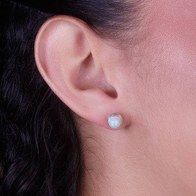 Brinco de Prata com Opala - 66650