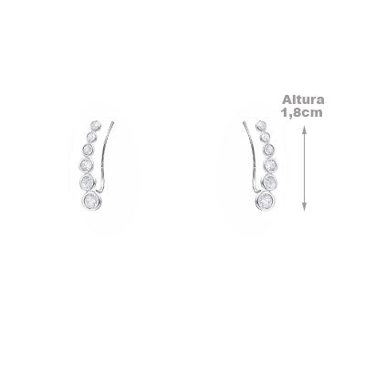 Brinco de Prata Contorno de Orelha (Ear Cuff) - 66651