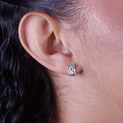 Brinco de Prata Gato - 66661