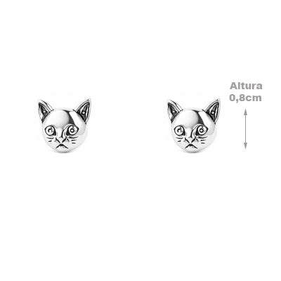 Brinco de Prata Gato - 66662