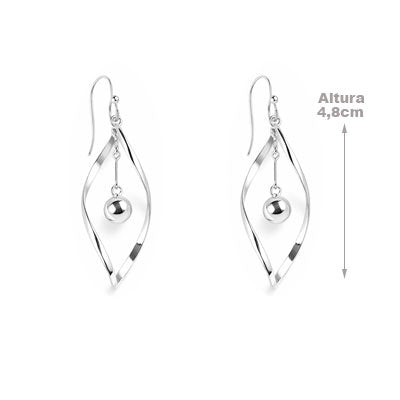 Brinco de Prata Bola - 66685