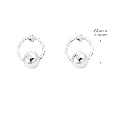 Brinco de Prata Bola - 66704