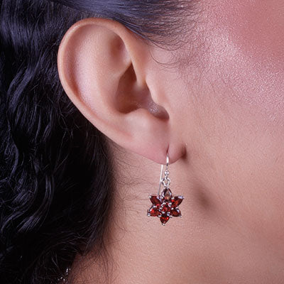 Brinco de Prata com Granada - 66705