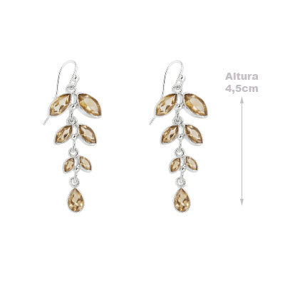 Brinco de Prata Citrino - 66706