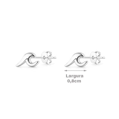 Brinco de Prata Onda - 66715