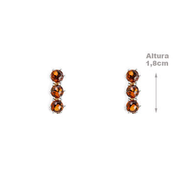Brinco de Prata com Âmbar - 66723