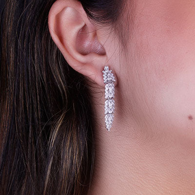 Brinco de Prata com Zircônia - 66730