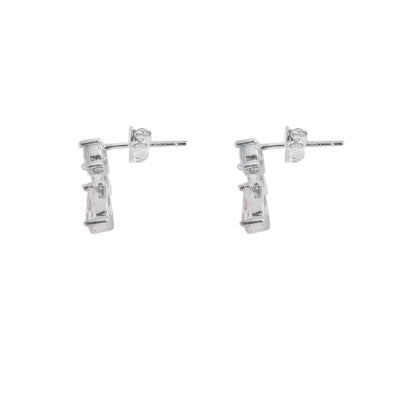 Brinco de Prata com Água Marinha - 66731