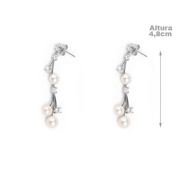 Brinco de Prata com Pedras - 66732