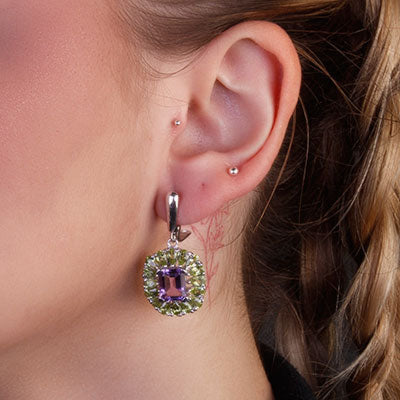 Brinco de Prata com Pedras - 66734