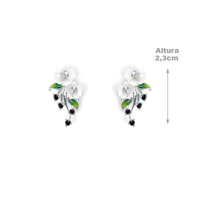 Brinco de Prata com Pedras - 66735