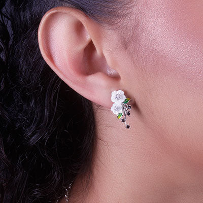 Brinco de Prata com Pedras - 66735