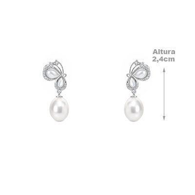 Brinco de Prata Borboleta - 66736