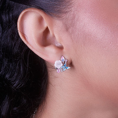 Brinco de Prata com Pedras - 66739