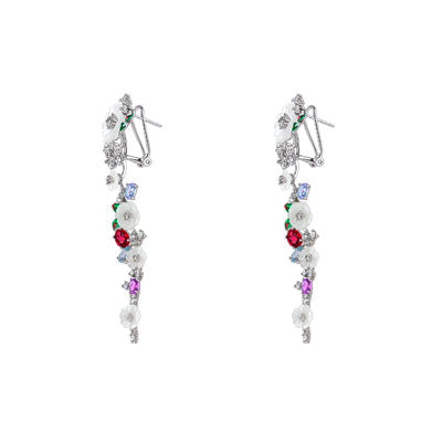 Brinco de Prata com Pedras - 66742