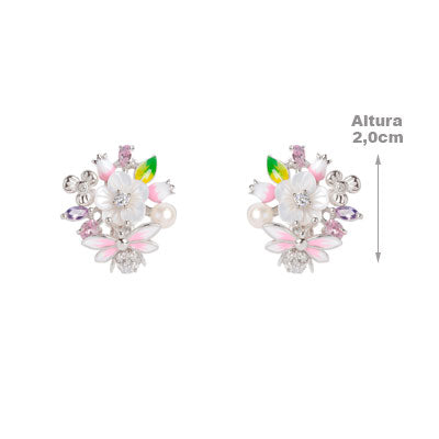 Brinco de Prata com Pedras - 66752