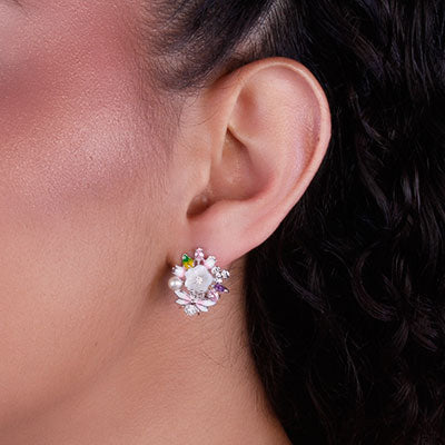 Brinco de Prata com Pedras - 66752