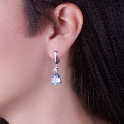 Argola de Prata com Topázio - 66754