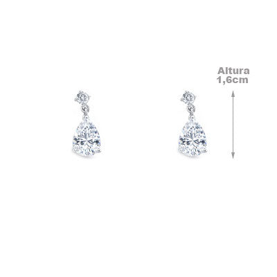 Brinco de Prata com Zircônia - 66760 - soprata