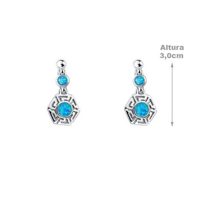 Brinco de Prata com Opala - 66763