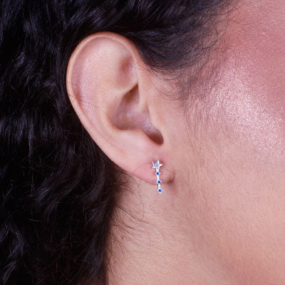 Brinco de Prata Lua e Estrela - 66765