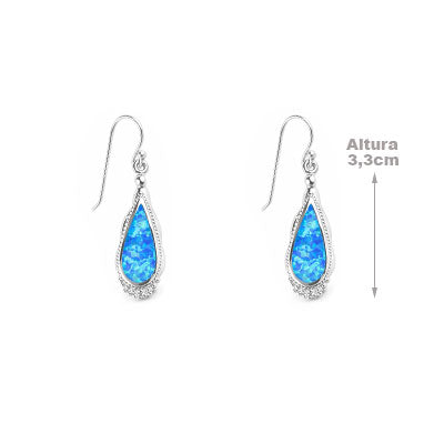 Brinco de Prata com Opala - 66772