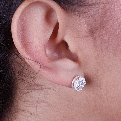 Brinco de Prata com Zircônia - 66777 - soprata