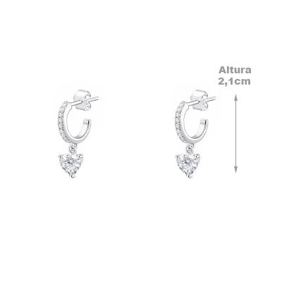 Argola de Prata Coração - 66786