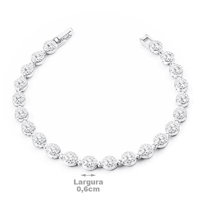 Pulseira de Prata com Zircônias - 66787