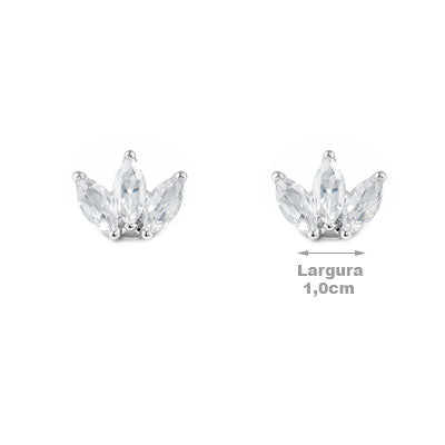 Brinco de Prata com Pedra da Lua - 66797