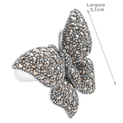 Anel de Prata Borboleta - 66800