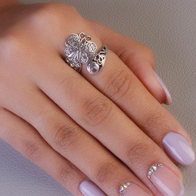 Anel de Prata com Pedra da Lua- 66801